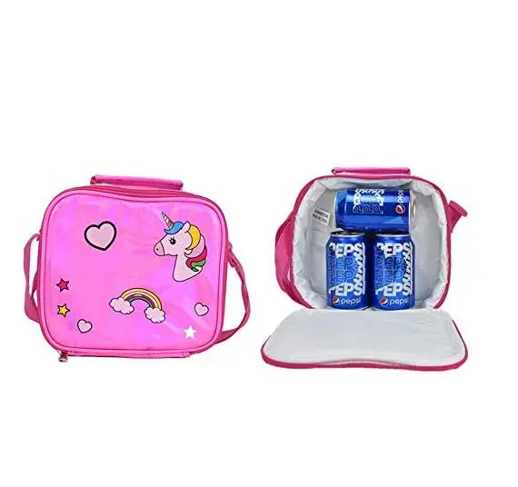 3 piece school bag Girls kids Rolling Backpack Kids Backpack with Wheels for Unicorn School Bags with Lunch Box