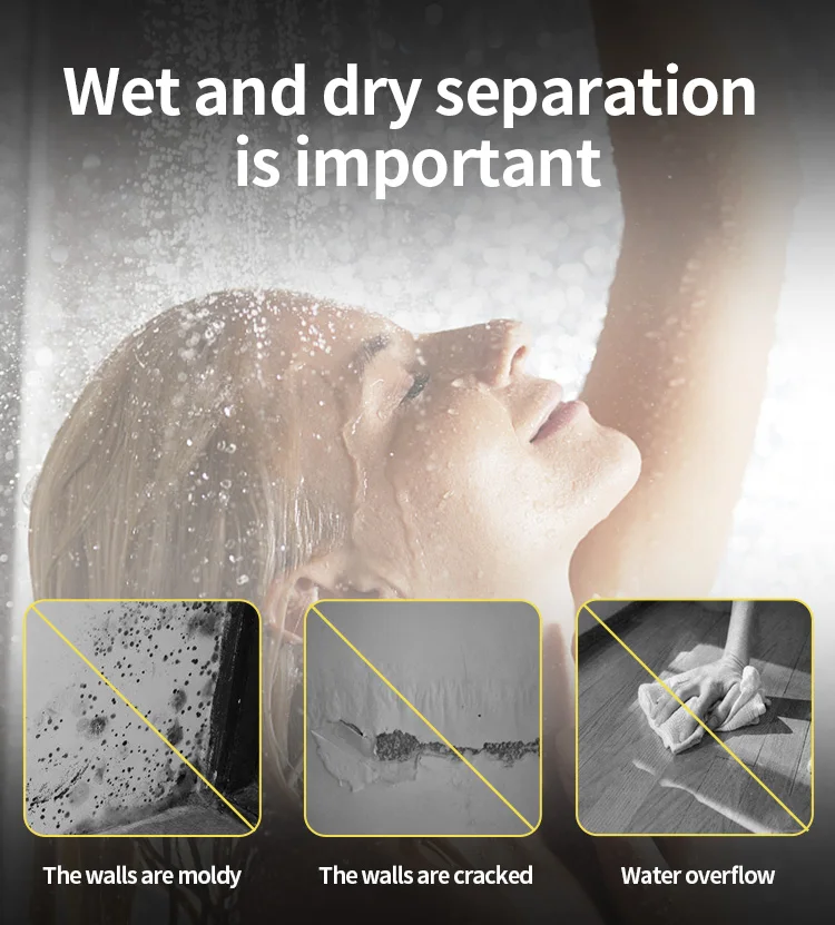 bathroom shower room sliding door tempered glass corner rhombus shower room Enclosure Black