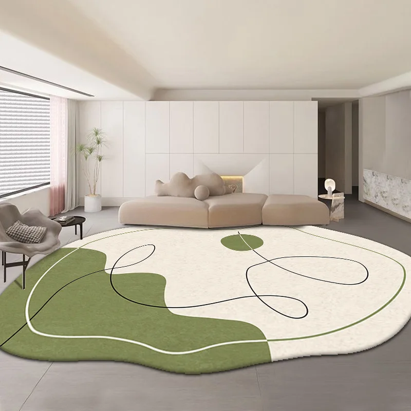 Modern minimalist irregular shaped carpet handmade custom tufting carpet Wool patchwork pattern carpet for the room