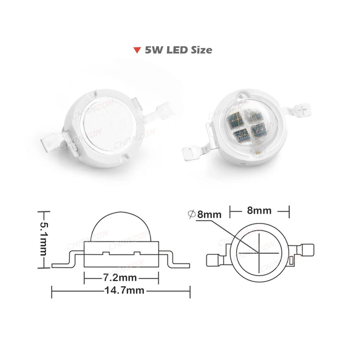 5W IR Infrared 850nm 940nm High Power Led Chip Light  Lamps for CCTV Cameras LED Chip Beads