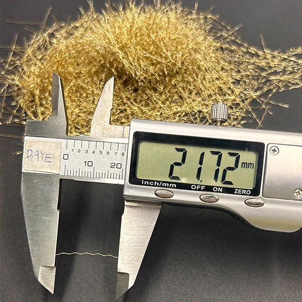22mm Waved UHPFRC Copper Brass Coated Concrete Micro Steel Fibers 3 Corrugated Fiber Price
