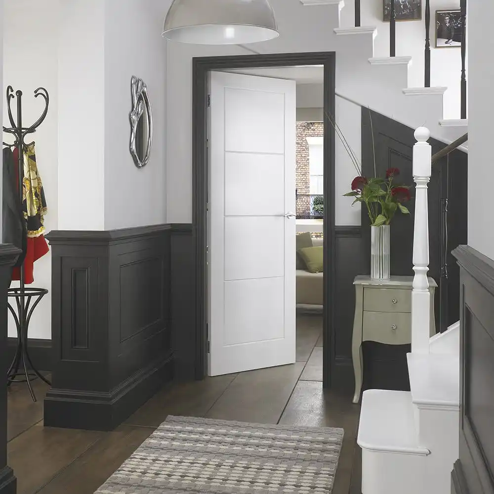 US standard UL Fireproof Mineral core Wooden Door for Hotel rooms with customized hardware