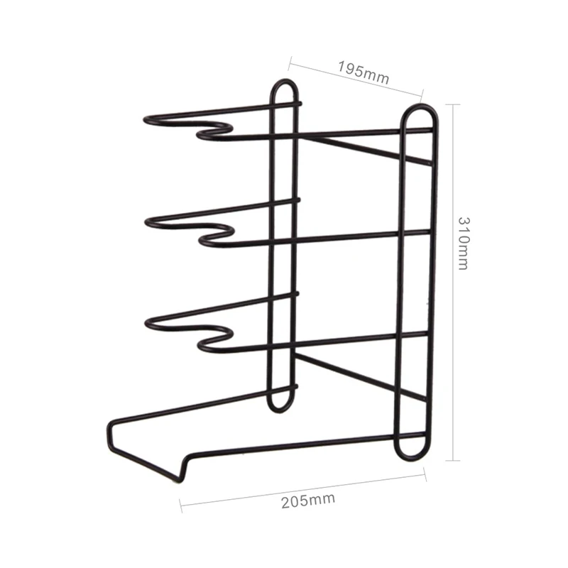 Customized Practical Kitchenware Pot Lid Organizer Rack Holder Pan Holder