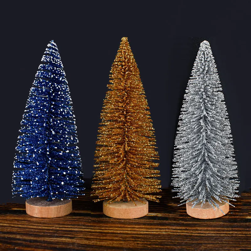 Wholesale Christmas Party Decorations DIY Pine Needle Tree Desk Mini Christmas Tree Decorations