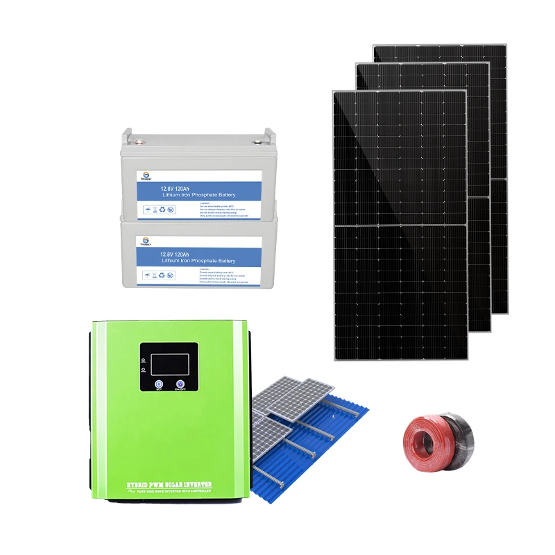 Горячая распродажа 10 кВт гибридная солнечная система для домашнего использования 2021