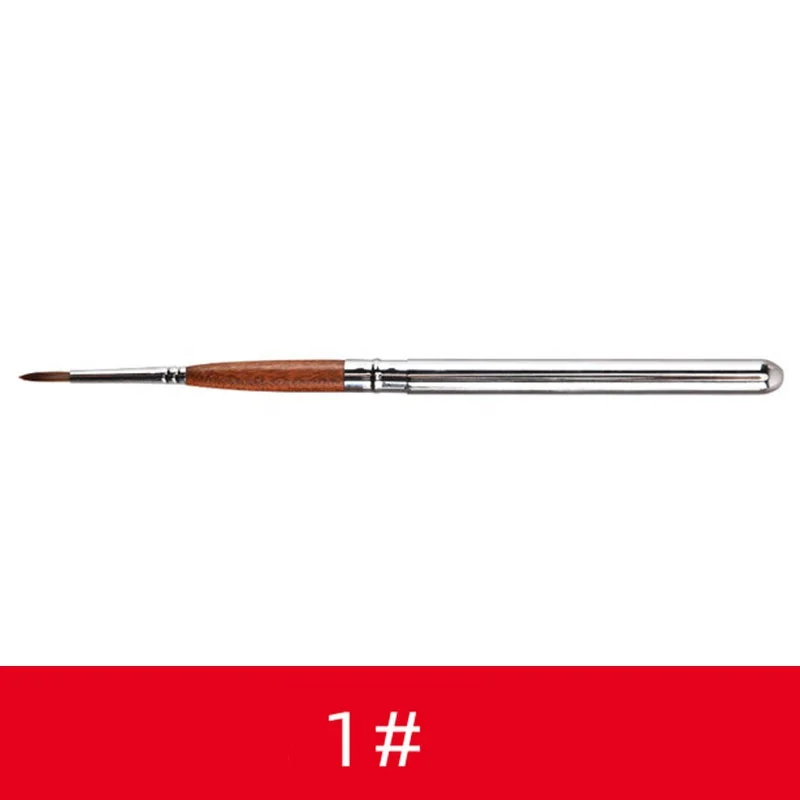 Hot Sale Round Travel Paint Brush Portable Sable Brush Rosewood Acrylic Watercolor Painting Brushes