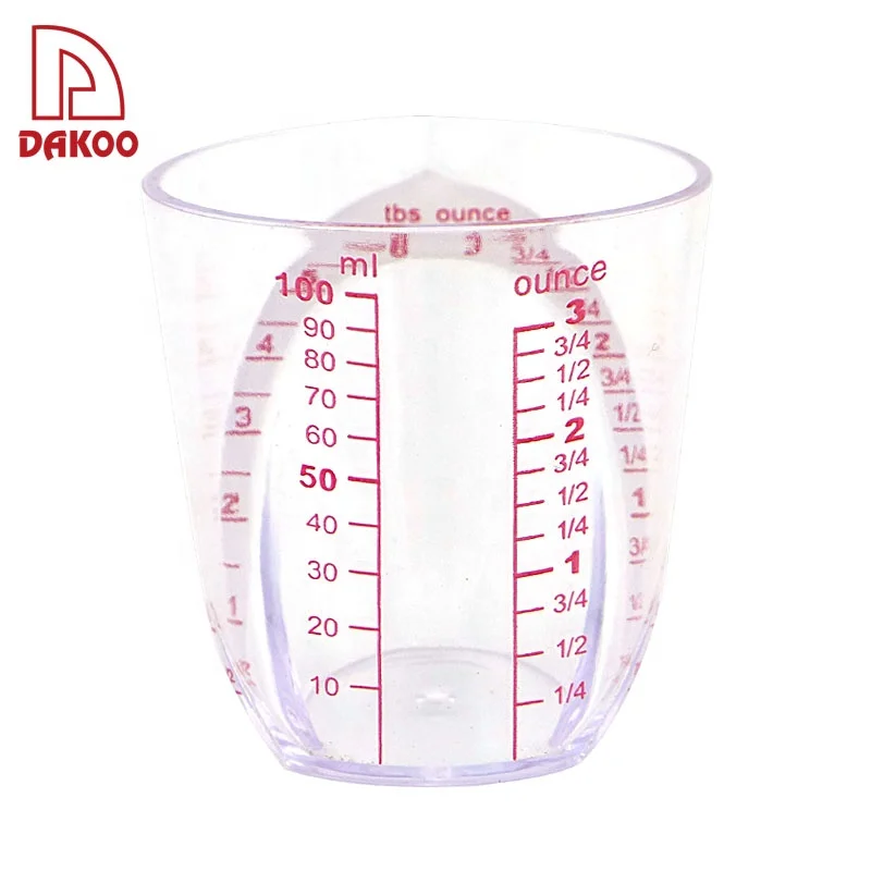 Wholesale PS Material Kitchen Tool plastic double scale Measuring Cup