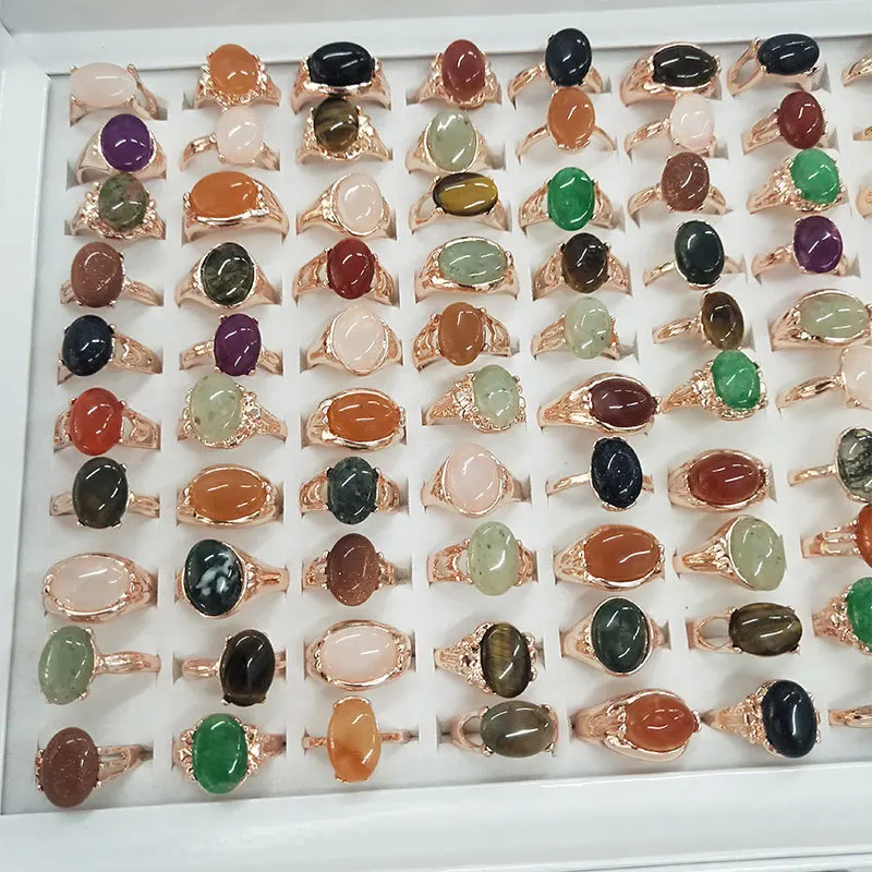 PUSHI Yellow Anillos Vintage Rings Square Ring Many Colors Ring Supplier Stone Hot Sale High Quality Luxury Mixed Lot Alloy HJ3
