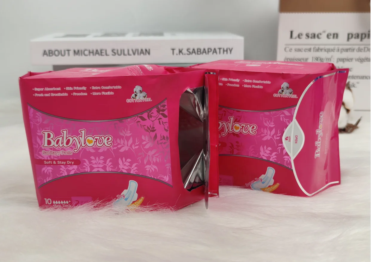 New Brand OEM Customization Ultra Soft Thick Super Absorbency Sanitary Napkins Low MOQ Female Sanitary Pads In Stock
