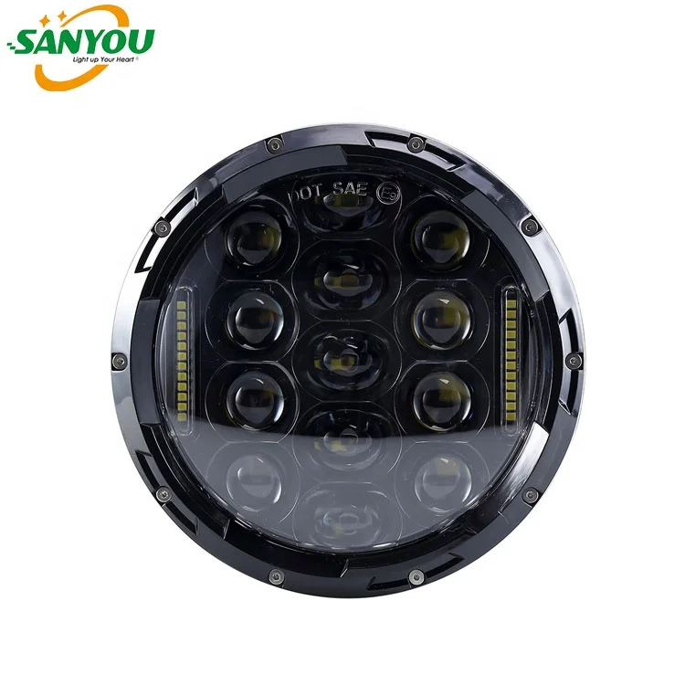 SanYou Лидер продаж продукт авто с круглым носком из водонепроницаемого материала 7 дюймов Автомобильные светодиодные фары для внедорожника