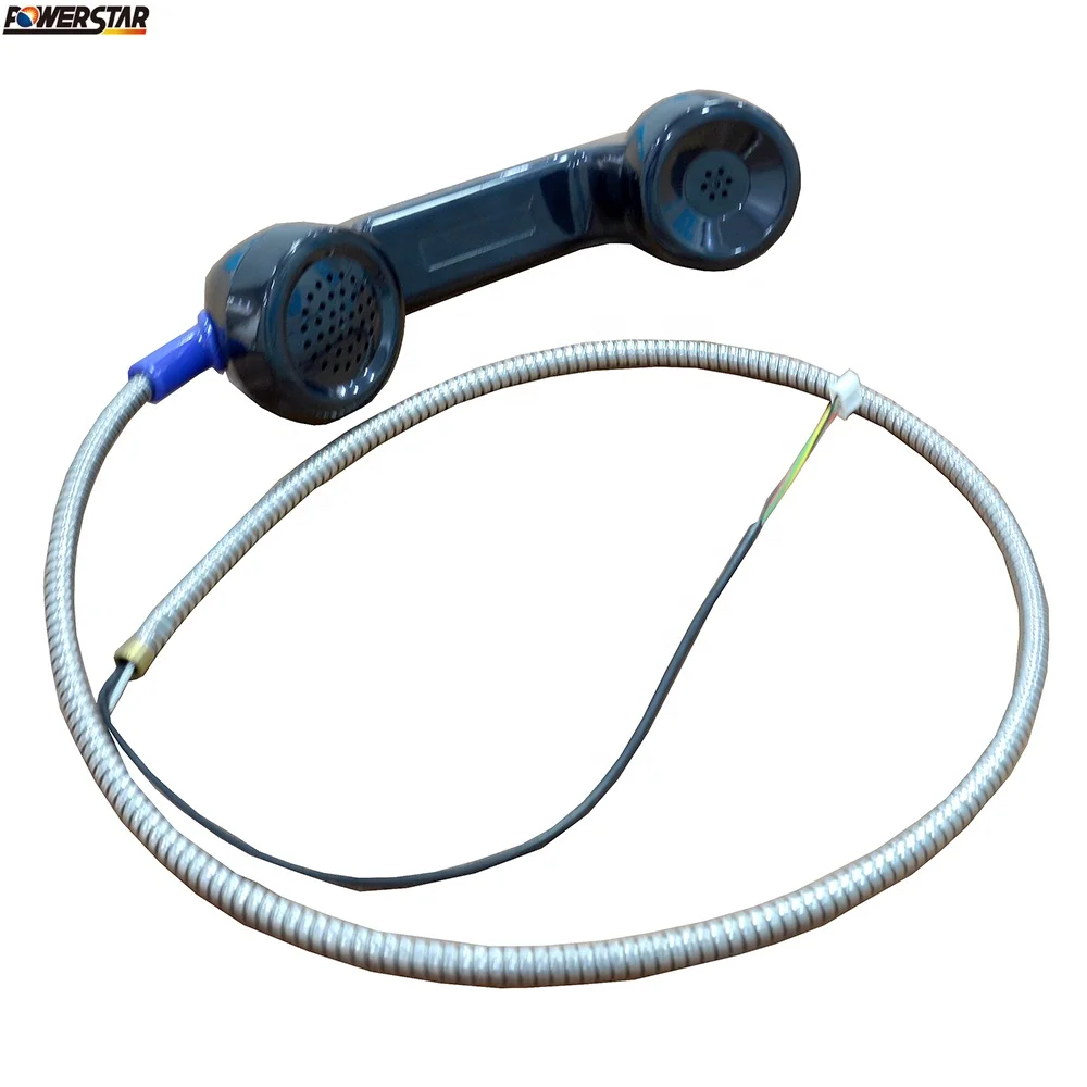 Vandal Resistant Rugged Intercom Handsets Industrial Payphone Public Telephone Handset for metro hospital street