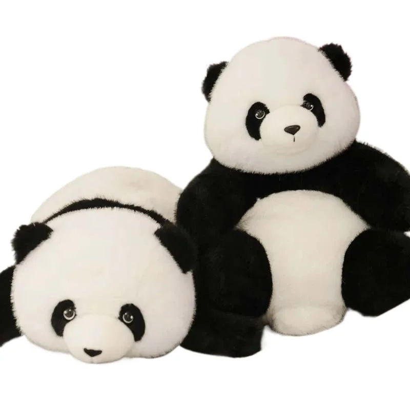 Simulation Realistic  Five Months Old Huahua Panda Plush Toys Kawaii Stuffed Animal Cute Bear Plushie Doll for Girls Gift