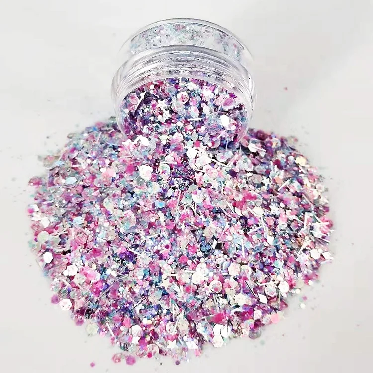 
Wholesale glitter Mixes Polyester solvent resistant Glitter for Nail 