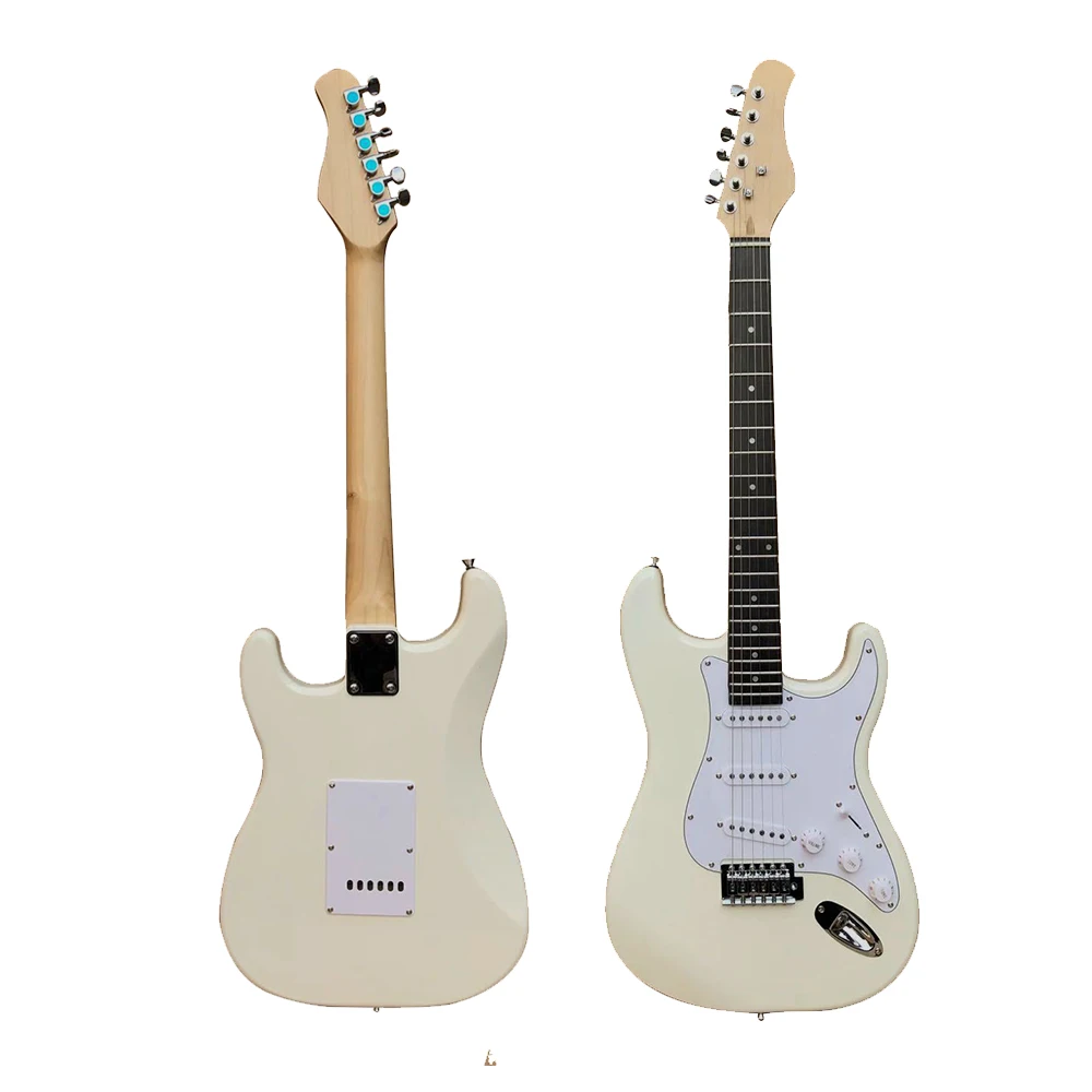 OEM Cheap Price White/Black/Pink/Sunburst/Blue/Pink  ST Electrical Guitar  (EMST-11)