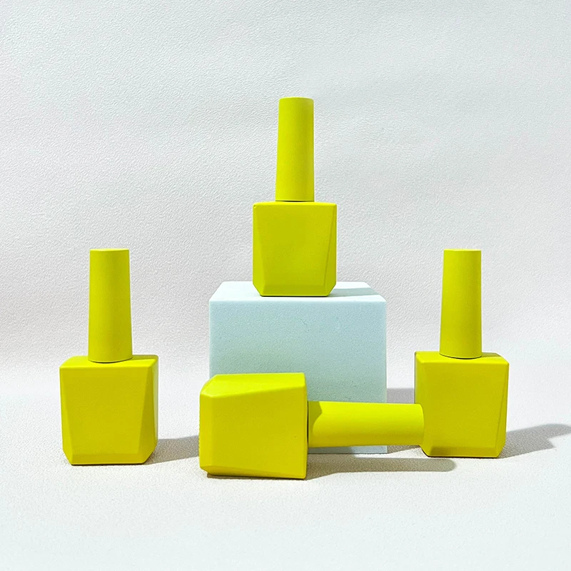 OEM\ODM custom unique nail gel polish glass bottle with brush empty nail polish bottles and round brush