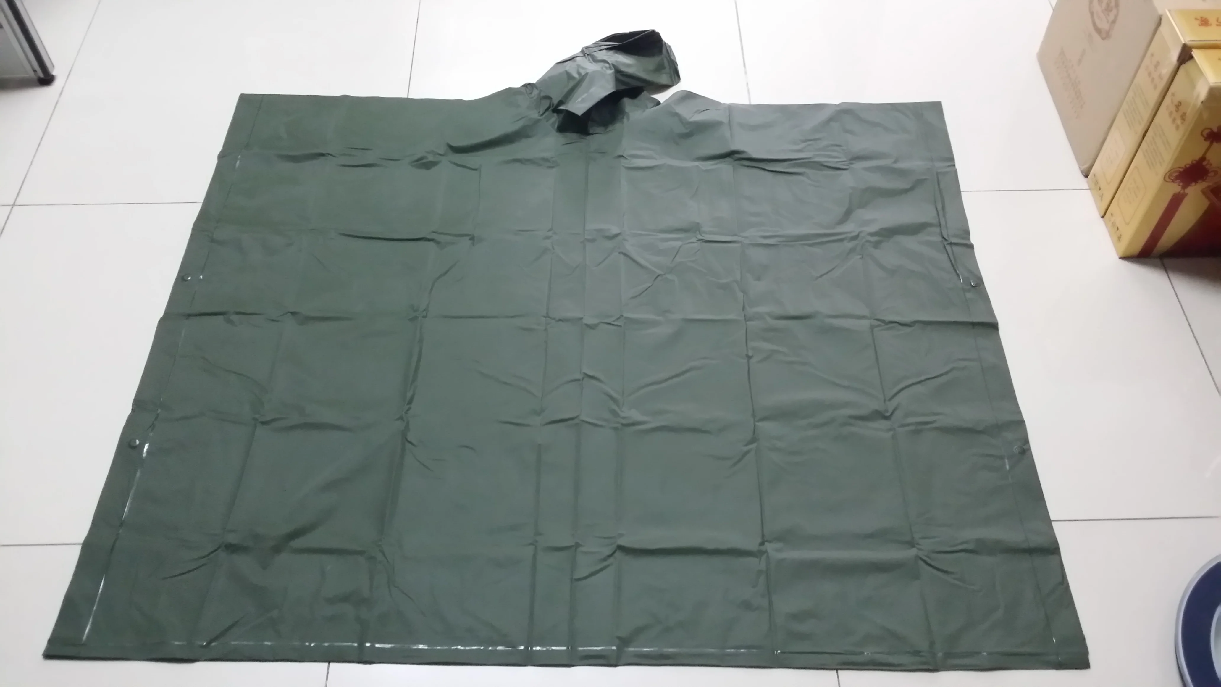 cheap heavy duty long raincoat military rain poncho