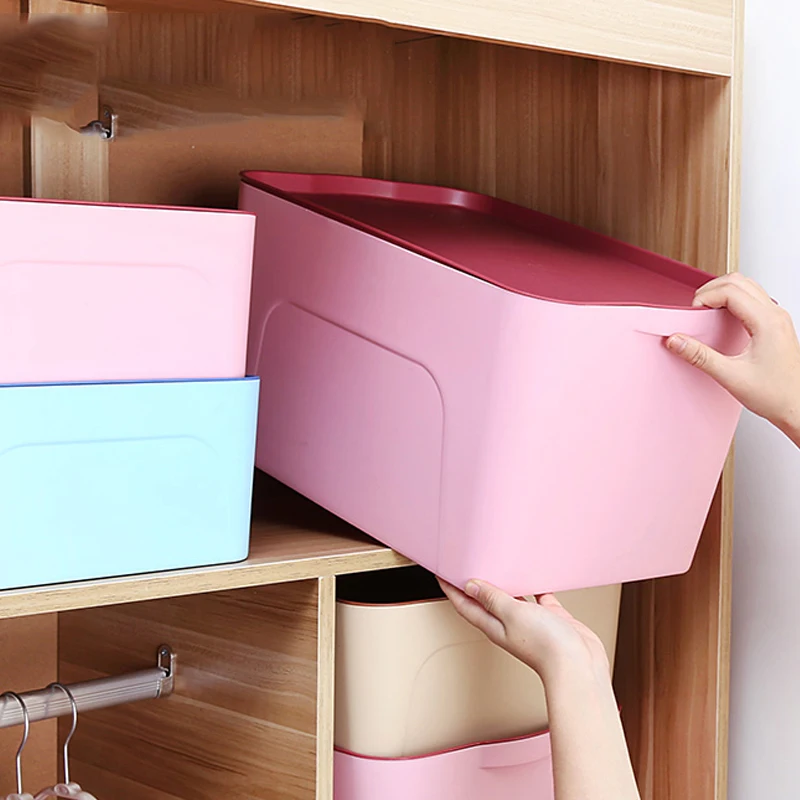 
Large Size Colorful Plastic Clothes storage box environmental protection Litter box Safe for food container Organize snacks box 