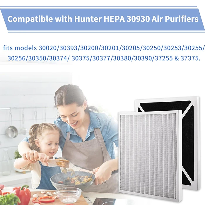 37375 air filter replacement adapted to Hunter HEPAtech 30930 Air Purifier adapted to 30930 Carbon air purifier activated filter
