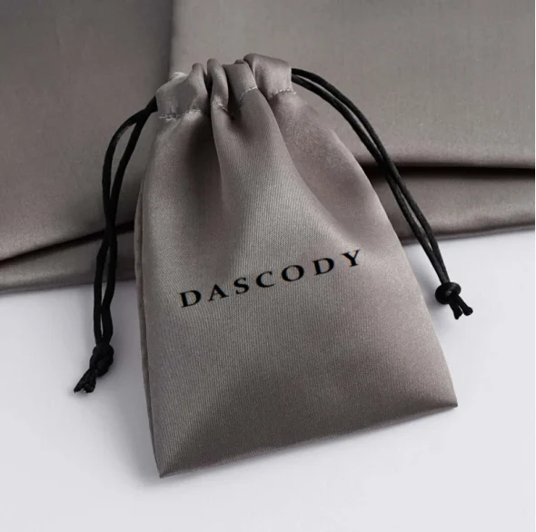 100pcs purple satin drawstring bags custom dust bags Jewelry package pouch personalized your logo printed