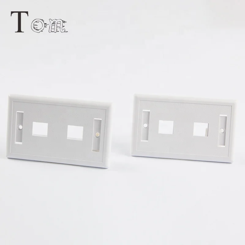 TOM-FP-US-07 70*115mm telecom communication USA type ABS materials rj45 network faceplate/face plate with 6 port