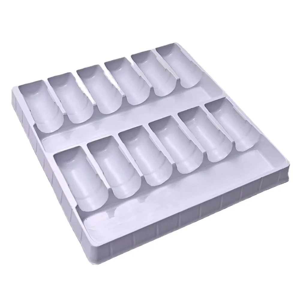 pvc plastic tray for glass ampoule essential liquid insert tray