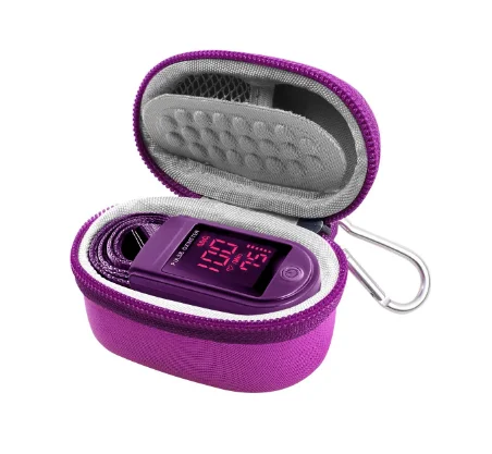 Colorful EVA Travel Medical Storage Bag Protective Hard Case Zipper Carry Pouch Box for Fingertip Pulse Oximeters