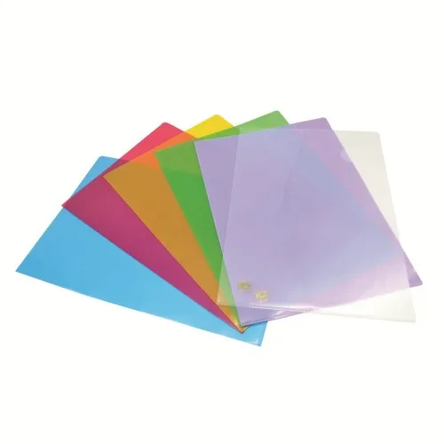 Promotion Tensile Strong Custom Logo L Shape Clear Transparent White Pp Plastic File Folder For Documents With Pocket