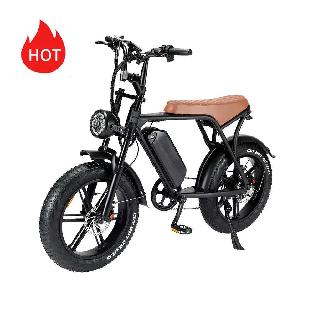 OUXI V8 20 Inch Fabike E Bike Motorcycle Hybrid Cycle Mountain Road City Ebike Electronic Bicycle Fat Tire Electric Bike Adult