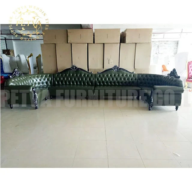 KTV couches luxury living room leather sectional sofa living room furniture  set with table