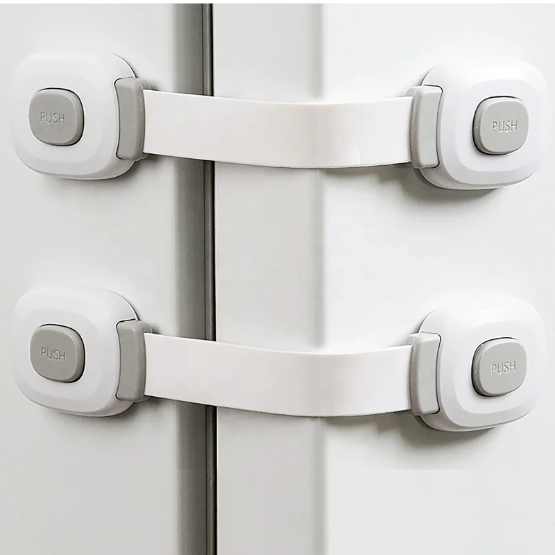 Prodigy Easy Installation Child Safety Strap Locks Baby Locks Cabinet Latch Tool Plastic Drawer Latch Plastic Lock for Box