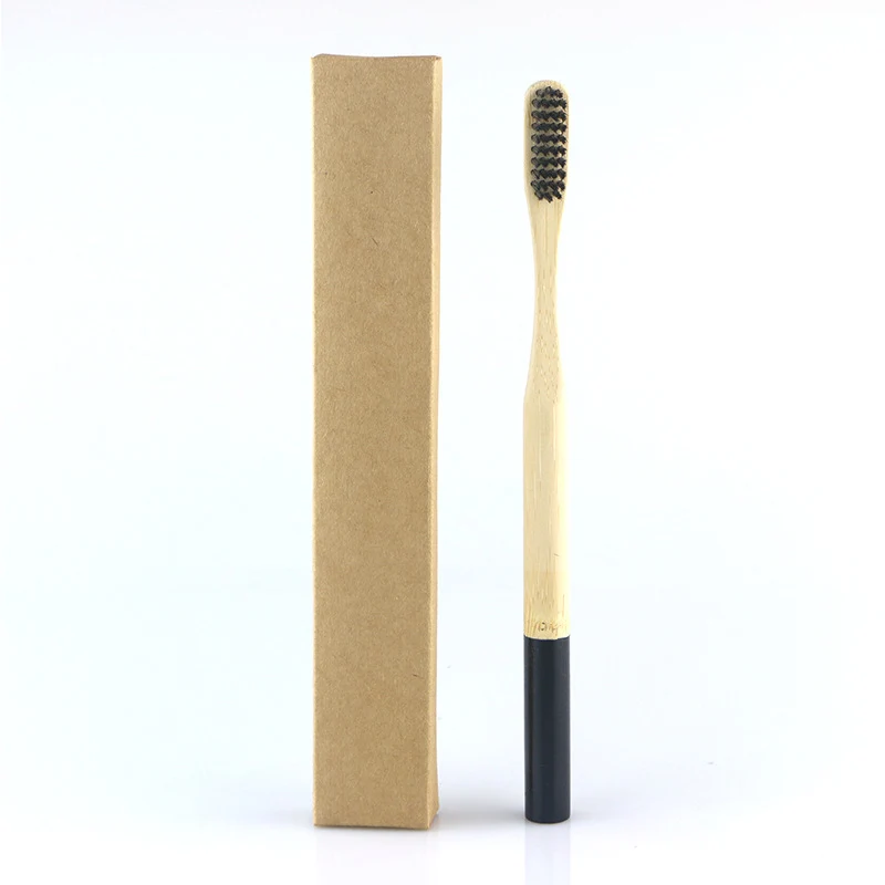 100% biodegradable bamboo brush toothbrush round handle wooden bamboo toothbrush for private label