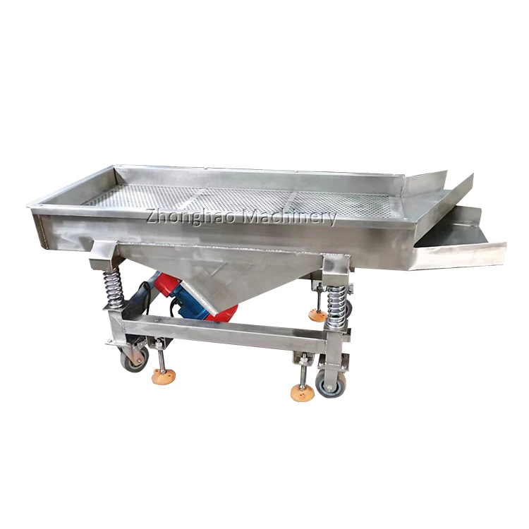 Food Grade Stainless Steel Linear Vibrating Sieve Shaker For Soybean Seed Processing Machine