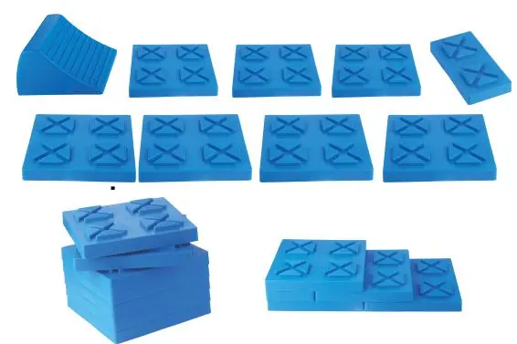 Caravan Multi Leveling Block Ramp Stabilizing Camper Jack Pads Trailer Levelers Motorhome 9pc