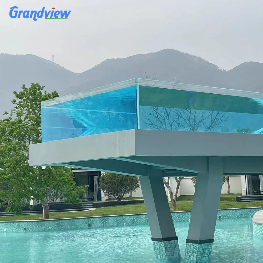 Outdoor Pmma 100mm 120mm Acrylic Sheet  Plexiglass Panel Wall For Acrylic Swimming Pool