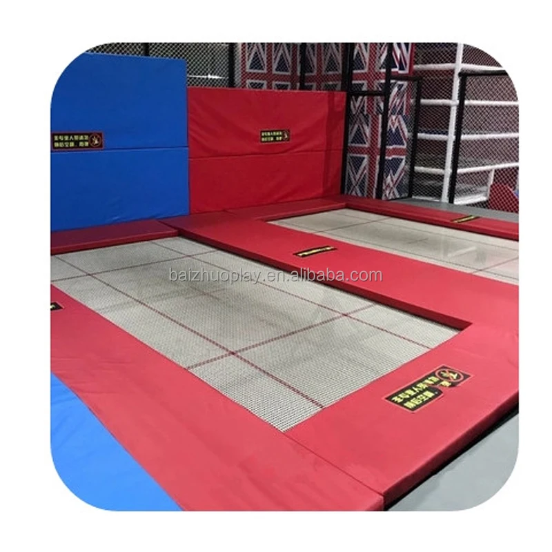 Source factory trampoline safety pad fabric 2 colour trampoline fabric jumping mat for trampoline