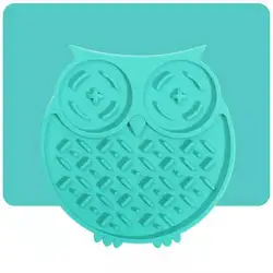 Силиконовый коврик для собак с медленной кормушкой, коврик для ласки в форме совы, экологически чистый коврик для ласки собак