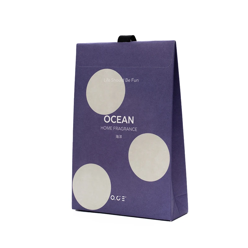 Top Quality Fresh Scent Vermiculite Stone Fragrance Paper Sachet Aroma Envelop Sachet With Hanging String