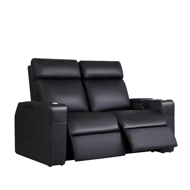 Genuine Leather Cinema Smart Home Power Recliner Loveseat Sofa Elderly Electric Chair with Buttons
