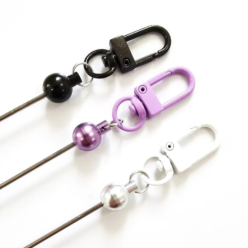 Personalized Metal aluminum stainless steel Beaded Charms Decor DIY Bar Keychain