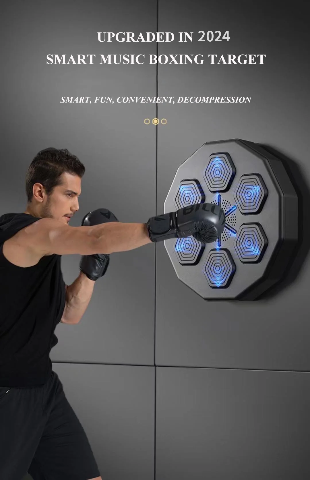 YUNPAO Wholesale Punch Pad Smart Target Punching Music Boxing Machine With bluetooth Smart Music Wall Target