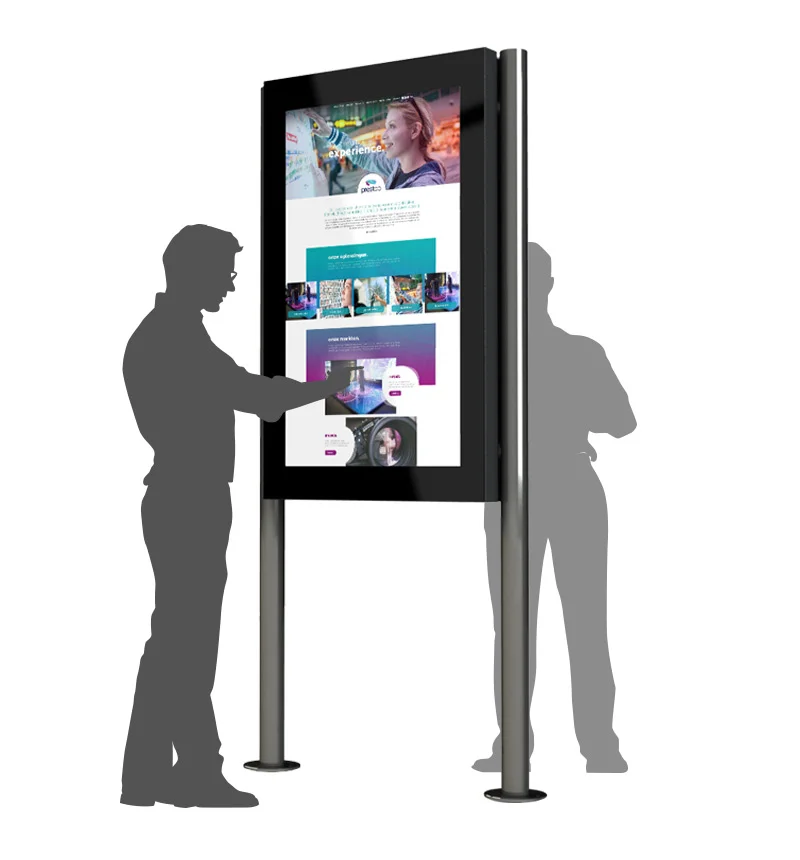Full Outdoor Lcd Display Wall Mount Advertising Kiosk Commercial Grade Sunlight Readable Ultra High Brightness Lcd Monitors