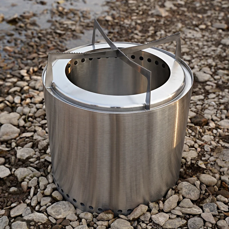 Stainless Steel Portable Low Smoker Wood Burning Fire Pit