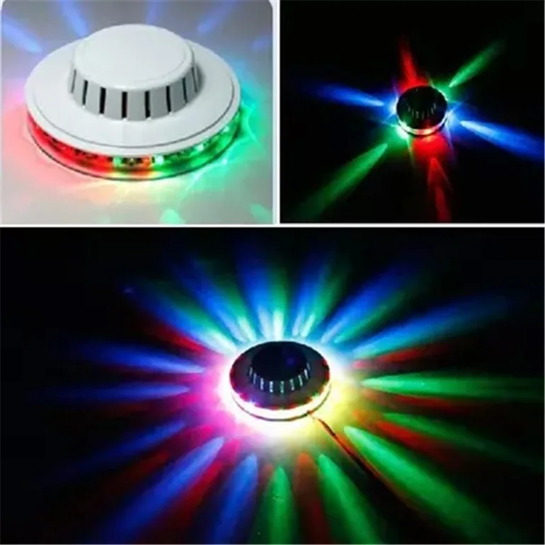 UFO LED Sunlight Bar Colorful Rotating Light Dance Table Light KTV Mini Stage Light Customizable Voice Control