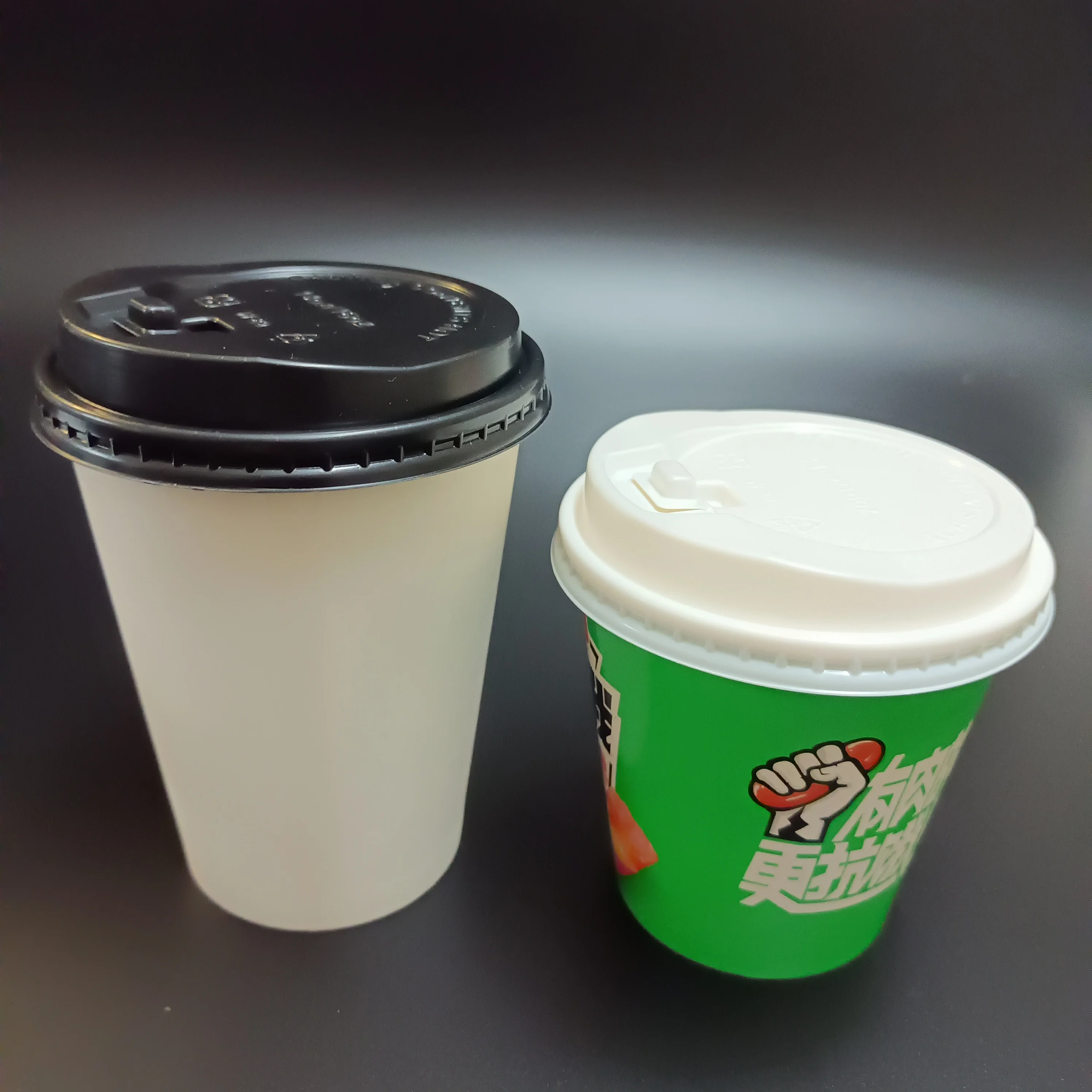 SP1570 Take Away 14oz 16oz PS Lids Hot  cold Drink Disposable Plastic Coffee Cup Lid white black Cover