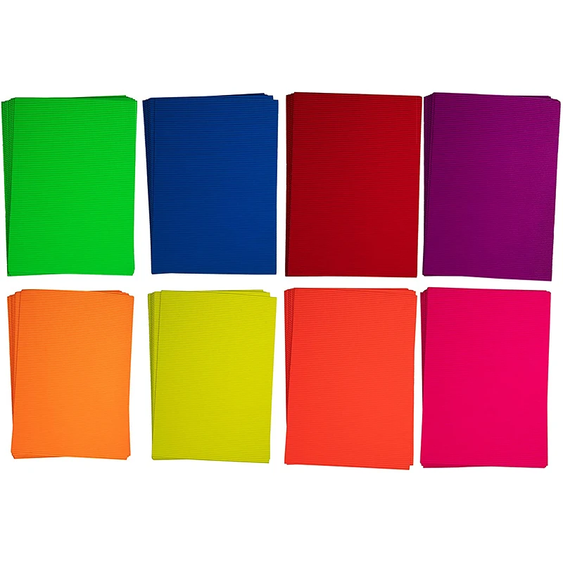 A4 size ,Bright Corrugated Paper Sheets Decorative Corrugated Paper for DIY Art Crafts Signs Projects
