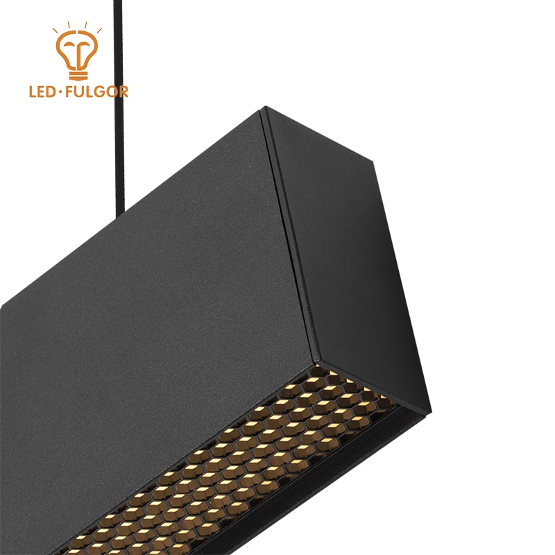 Beautiful Honeycomb diffuser Anti-Glare Feature 40W dimming 0-10V Pendant Led home Linear lighting