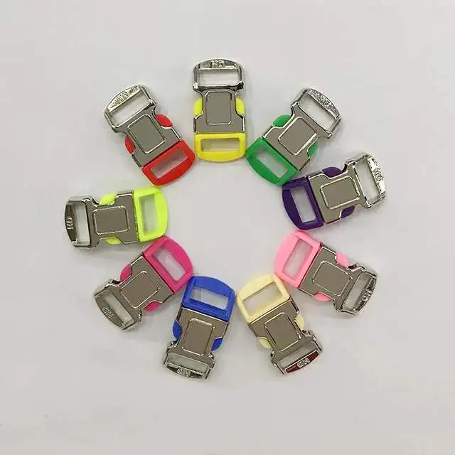 Wholesale High Quality Pet collar metal hardware Rose Gold Side Release Buckle And Tri-glide  accessories for schoolbags