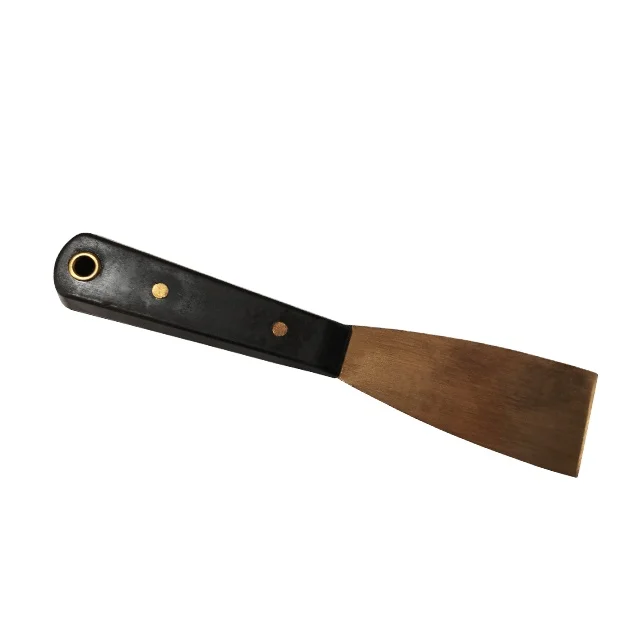 competitive price good feedback non sparking tool aluminum bronze 25x200mm putty knife with Black plastic handle