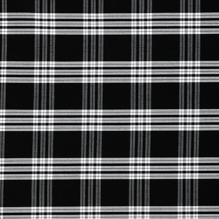High Quality 100% Cotton Plaid Shirt Fabric Stock Lot from China Factory Soft Yarn Dyed Check Yarn for Dress Use Supplied Keqiao