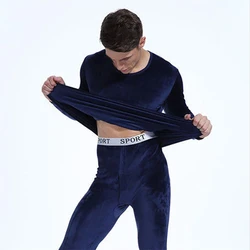 Лидер продаж 2020, зимние теплые комплекты нижнего белья из 2 предметов Ama Larsi большого размера, бесшовные плотные мужские комплекты термобелья с длинным рукавом